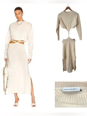 Christopher Esber Knit Tie Sweater Dress